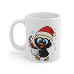 Mug c�ramique calimero poussin no�l ? tasse festive flocons mignonne 325ml ? cadeau original caf�