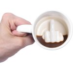 Mug en céramique « doigt dhonneur sans vergogne » - 300 ml - cadeau de bureau amusant pour les farceurs ... Mug en céramique « doigt dhonneur sans vergogne » - 300 ml - cadeau de bureau amusant pour les farceurs ...