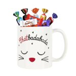 Mug chatbadabada garni de 20 chocolats clbrations daim milka et kinder coffret cadeau original pour ...