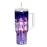 Mug isotherme avec 2 - en - 1 couvercle 1. 2l thermos caf avec paille et poigne imprim dmon kpop ...