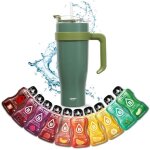 Mug isotherme avec paille et poignée 1. 2l xxl en inox + 10 sticks boléro 9g idéal pour le sport ou le ... Mug isotherme avec paille et poignée 1. 2l xxl en inox + 10 sticks boléro 9g idéal pour le sport ou le ...