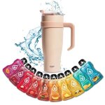 Mug isotherme avec paille et poignée 1. 2l xxl en inox + 10 sticks boléro 9g idéal pour le sport ou le ... Mug isotherme avec paille et poignée 1. 2l xxl en inox + 10 sticks boléro 9g idéal pour le sport ou le ...
