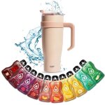 Mug isotherme avec paille et poignée 1. 2l xxl en inox + 10 sticks boléro 9g idéal pour le sport ou le ... Mug isotherme avec paille et poignée 1. 2l xxl en inox + 10 sticks boléro 9g idéal pour le sport ou le ...