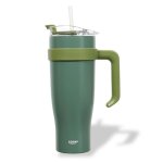 Mug isotherme avec paille et poignée ergonomique - gourde xxl en inox pour conserver vos boissons chaude ... Mug isotherme avec paille et poignée ergonomique - gourde xxl en inox pour conserver vos boissons chaude ...