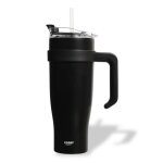 Mug isotherme avec paille et poignée ergonomique - gourde xxl en inox pour conserver vos boissons chaude ... Mug isotherme avec paille et poignée ergonomique - gourde xxl en inox pour conserver vos boissons chaude ...