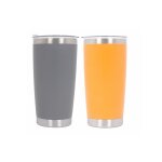 Mug isotherme - thermos tasse - acier inoxydable ss304 - 590ml - 2 pi�ces orange gris