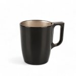 Mug - noir flashy - 25 cl - verre - compatible lave - vaisselle