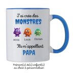 Mug personnalisable - bonne f�te papa - porcelaine - r�sistant lave - vaisselle - design contemporain ...