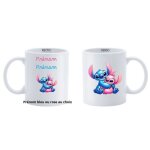Mug personnalisable - stitch & angel - 325 ml - c�ramique - compatible micro - onde - enfant