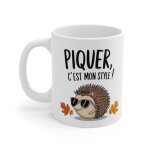 Mug  piquer c?est mon style !  ? tasse hrisson humoristique et originale