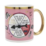 Mug - les vilaines filles - la roue du destin - rose - rond - compatible lave - vaisselle