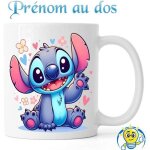 Mug personnalisable - stitch - 325 ml - cramique - compatible lave - vaisselle - enfant