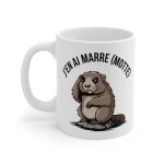 Mug tasse drle animal humoristique jen ai marre (motte) - illustration de marmotte pour enfants et adultes ...