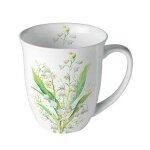 Mug tasse porcelaine ambiente 10. 5 cm 0. 4 l lily of the valley