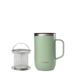 Mug tisani�re isotherme inox matt vert tilleul 470 ml - qwetch