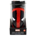Mug de voyage - stor - marvel deadpool - acier inoxydable - 425ml - noir / rouge