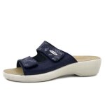 Mules compens�es - femme - fly flot - simili cuir - bleu