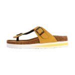 Mules cuir terre de marins rhodes - moutarde