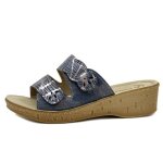 Mules pour femme - inblu - bleu - semelle intrieure rembourre