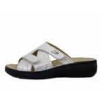 Mule pour femme - stiledivita - cuir blanc / argent - grand confort