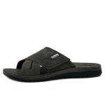 Mule homme - inblu - gris - similicuir - semelle int�rieure cuir