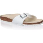 Mules madrid femme - birkenstock - blanc - birko - flor - boucle en mtal rglable