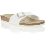 Mules madrid femme - birkenstock - blanc - birko - flor - eva - boucle en mtal