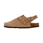 Mules - the divine factory - boreal bs - taupe - bout ouvert - deux brides r�glables