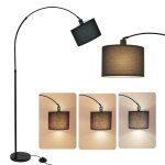 Lampadaire en arc - 7magic - fl2009 - 3 temp�ratures de couleur - noir - design contemporain