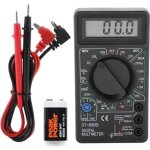 Multimtre numrique - cran lcd - mesure tension / intensit / rsistance - pile incluse