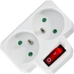 Multiprise - arcotec - biplite - 2 prises - interrupteur - protection enfant 16a 3680w