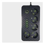 Multiprise electrique multiprise 6 prises avec 5 ports usb bloc multiprise parafoudre avec interrupteur ...