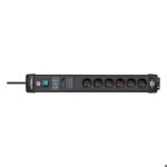 Multiprise parasurtenseur - brennenstuhl - 6 prises - 3m - protection 60 000a - noir