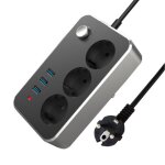 Multiprise parasurtenseur usb multiprise 3 prises outlet + 3 ports usb cordon 1. 5 mtres bloc multiprise ...
