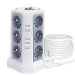 Tour multiprise electrique parafoudre avec 12 prises et 5 usb a?prise multiple avec 2 interrupteur pour ... Tour multiprise electrique parafoudre avec 12 prises et 5 usb a?prise multiple avec 2 interrupteur pour ...