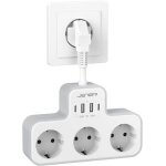 Multiprise usb7 en 1 multiprise murale 3 prises avec 2 usb et 2 type c(5 v / 34 a 17 w) multiprise �lectrique( ...