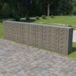 Mur � gabion avec couvercles acier galvanis� 600 x 50 x 150 cm