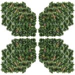 Mur vgtal artificiel 12p 50x50cm brise - vue rhododendron haie jardin extrieur vert fonc