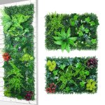 Mur vgtal artificiel (int / ext) : lot 2 panneaux modulables cadre design facile  installer (salon ...