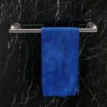 Mural porte / barre de serviette en acier inox longueur de 40cm rond fond pour salle de baincuisine