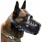 Muselire chien cuir tailles xl - berger / doberman - dressage anti - morsure