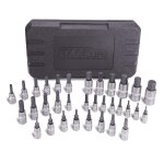 Mustbau hbs1c coffret 33 embouts torx et hexagonaux 1 / 4 3 / 8 1 / 2 en acier s2 et cr - v avec bo�tier ...