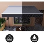 Mvpower auvent rtractable?store banne manuel rtractable aluminium?protection solaire anti - uv et tanche ...