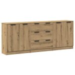 Mvs buffet bahut de salons 3 pcs - chêne artisanal - 60x30x70 cm - bois dingénierie design 2025678174 ... Mvs buffet bahut de salons 3 pcs - chêne artisanal - 60x30x70 cm - bois dingénierie design 2025678174 ...
