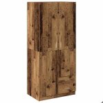 Mvs garde - robe armoire de chambre - vieux bois - 80x52x180 cm - bois dingnierie design 2025508253