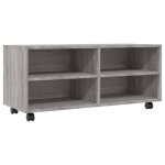 Mvs meuble tv - armoire hifi sur roulettes - sonoma gris - 90x35x35 cm - bois ingnierie design 2025823031 ...