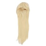 Mxzzand perruque blonde longue pour femme perruque synth�tique longue blonde avec frange pour femmes ...