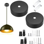 Na 2 pices cache fil pour lustre auvent de plafond lampe  baldaquin pour lustre avec accessoire d?installati ...