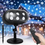Nacatin lampe projecteur no�l projecteur flocon de neige �tanches ip65 avec t�l�commande pour f�te no�l ...