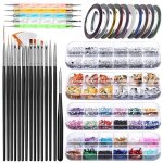 Nail art brush kit de dcorations 3d nail art avec stylo  ongles designer dotting tools couleurs papillon ...